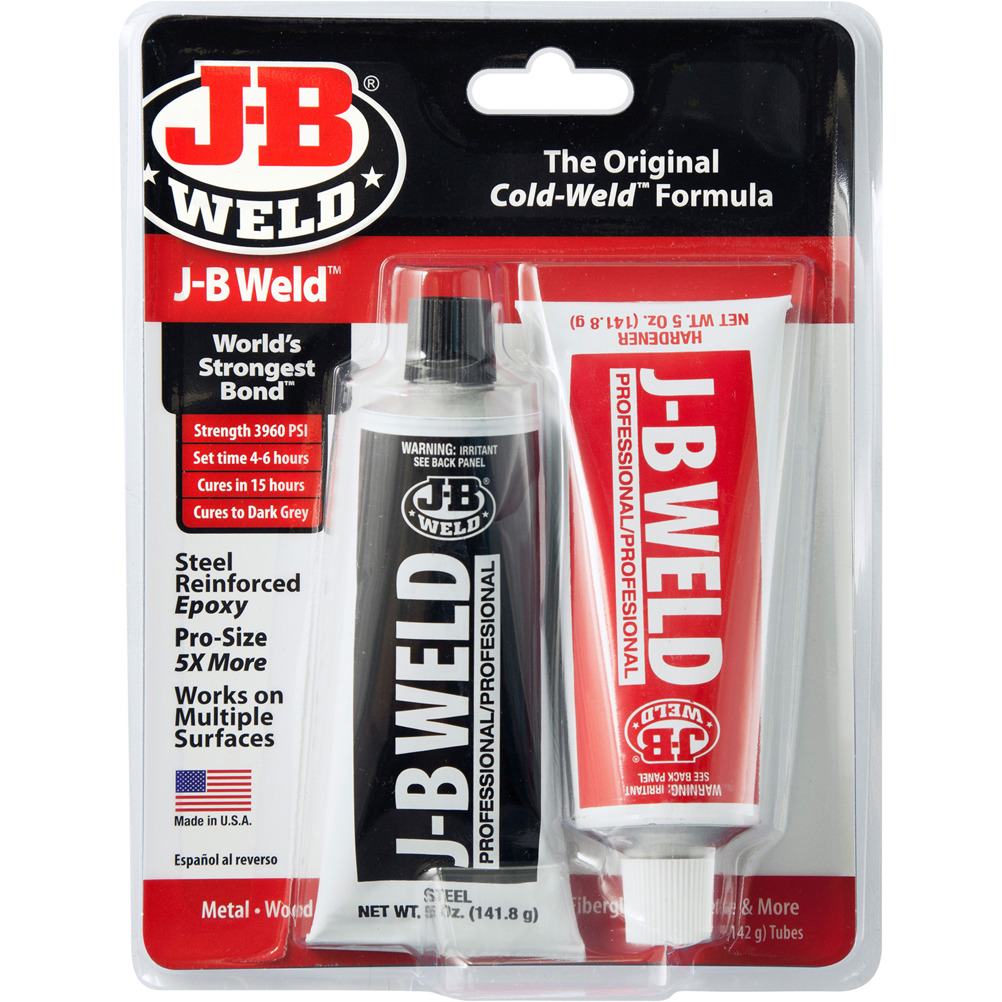 J-B Weld Original Cold Weld Formula Steel Reinforced Epoxy, 2-Part, Pro ...